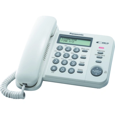 Panasonic KX-TS560FXW - jednolinkový telefon, bílý, TFFSPATS560W