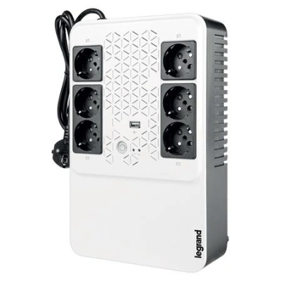 LEGRAND UPS Keor Multiplug 800VA/480W FR, Line-interactive, Tower, výstup 6x FR (CZ), USB nabíjení 1A, 310084