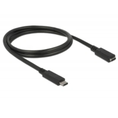 Delock Prodlužovací kabel SuperSpeed USB (USB 3.1 Gen 1) USB Type-C samec > port samice 3 A 1,0 m černý