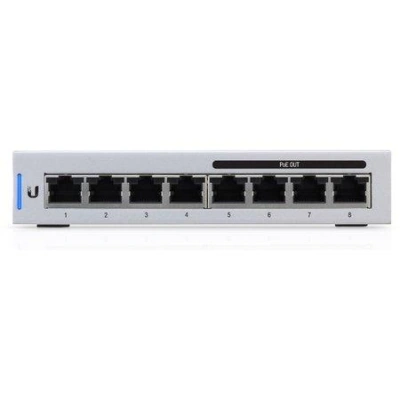 Ubiquiti Switch UniFi US-8-60W, 8-Port Gigabit, 4x PoE-out, DC konektor, 5-pack, US-8-60W-5