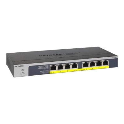 NETGEAR 8-port 10/100/1000Mbps Gigabit Ethernet, Flexible PoE, GS108LP, GS108LP-100EUS