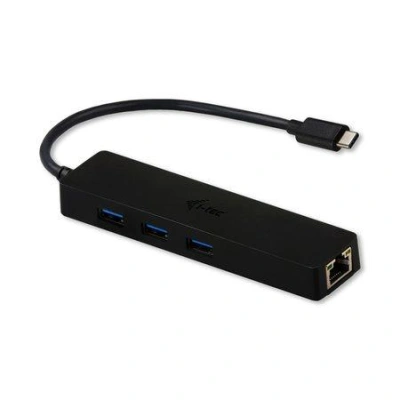 i-tec USB Slim HUB/ 3 porty s Gigabyte Ethernet/ na USB 3.1 Type C/ kompatibilní s Thunderbolt 3/ černý, C31GL3SLIM