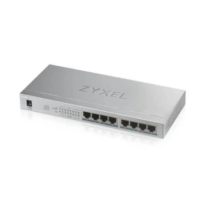 Zyxel GS1008-HP, 8 Port Gigabit PoE+ unmanaged desktop Switch, 8 x PoE, 60 Watt, GS1008HP-EU0101F