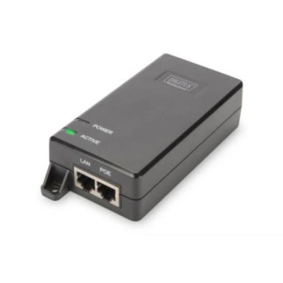 DIGITUS Gigabit Ethernet PoE + Injector, 802.3at Power Pins: 4/5 (+), 7/8 (-), 30W, DN-95103-2