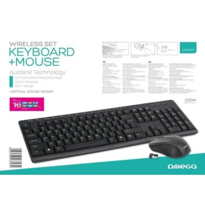 OMEGA set bezdrátové klávesnice a myši  OKM071B , OKM071BCZ