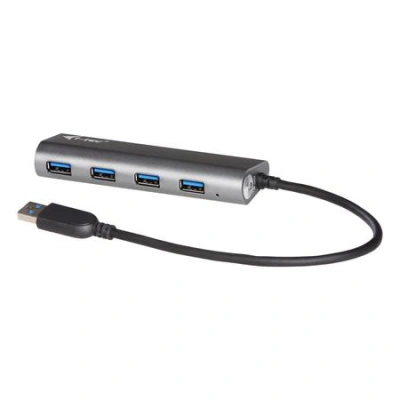 i-tec USB HUB METAL/ 4 porty/ USB 3.0/ napájecí adaptér/ kovový, U3HUB448