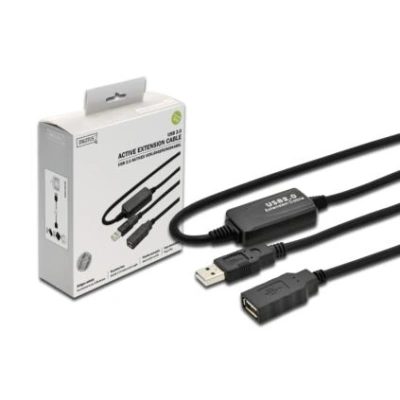 Digitus USB 2.0 aktivní prodlužovací kabel 10m, DA-73100-1