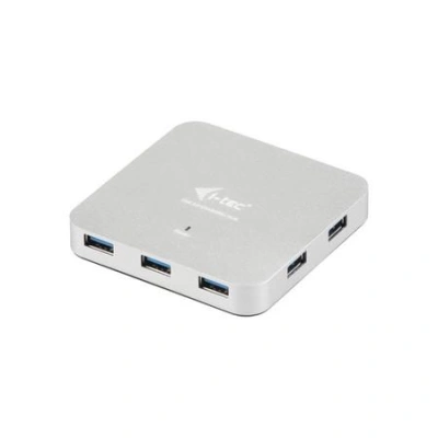 i-tec USB HUB METAL/ 7 portů/ USB 3.0/ napájecí adaptér/ propojovací kabel 90cm/ kovový, U3HUBMETAL7