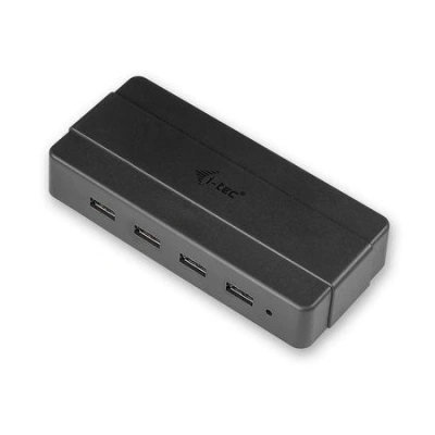 i-tec USB HUB Charging/ 4 porty/ 1 nabíjecí port/ USB 3.0/ napájecí adaptér/ černý, U3HUB445