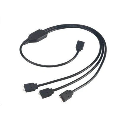AKASA Rozbočovač a prodlužovací kabel, RGB LED, AK-CBLD07-50BK