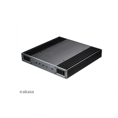 AKASA skřín Plato X8 / A-NUC43-M1B / 8th Gen Intel NUC / 2x USB 3.0 / pasiv / černý, A-NUC43-M1B