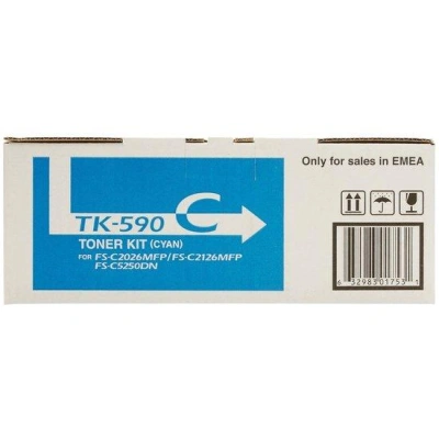 Kyocera toner TK-590C/ FS-C2026MFP/ C2126MFP/ 5 000 stran/ azurový, TK-590C