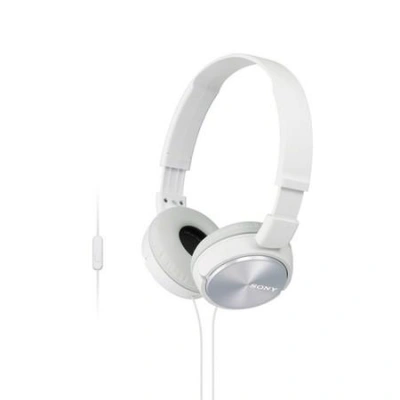 SONY headset náhlavní MDRZX310APW/ sluchátka drátová + mikrofon/ 3,5mm jack/ citlivost 98 dB/mW/ bílá