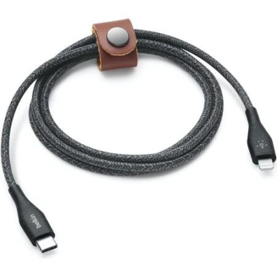 Belkin DURATEK USB-C kabel s lightning konektorem, 1,2m, černý - odolný + řemínek
