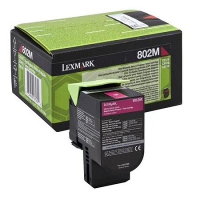 Lexmark 802M purpurová tonerová kazeta,80C20M0, 80C20M0