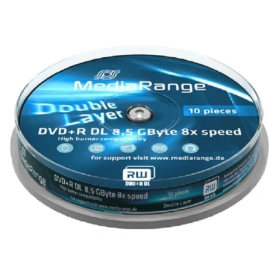 MEDIARANGE DVD+R 8,5GB 8x Dual Layer spindl 10ks, MR466