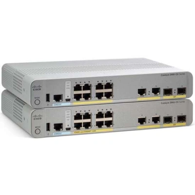 Cisco Catalyst switch WS-C2960CX-8PC-L   8 GE PoE+ 124W, 2x1G SFP, 2x1G Copper,  Lan Base, WS-C2960CX-8PC-L