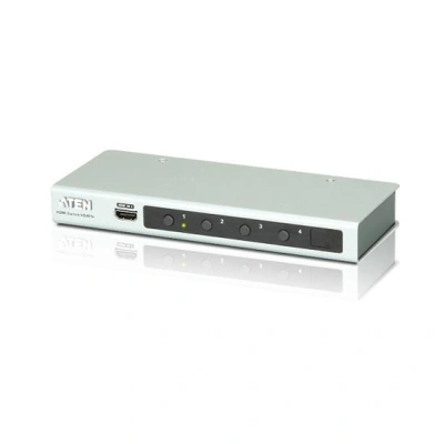 ATEN VS-481B 4-portový HDMI přepínač s dálkovým ovládáním (4 zařízení  - 1 zobrazovací jednotka), VS481B-AT-G