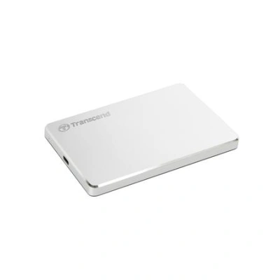 TRANSCEND 1TB StoreJet 25C3S, 2.5", USB-C (3.1 Gen 1) Stylový externí hard disk, ultra-tenký, stříbrný, TS1TSJ25C3S