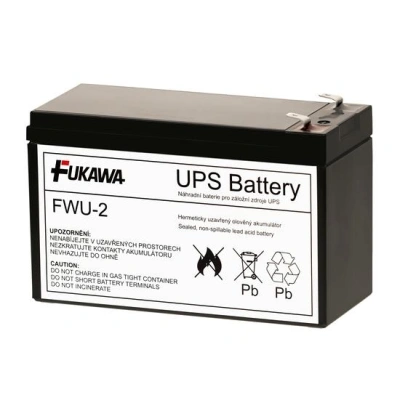 FUKAWA olověná baterie FWU2 do UPS APC/ náhradní baterie za RBC2/ 12V/ 7,2Ah/ životnost 5 let, 12325
