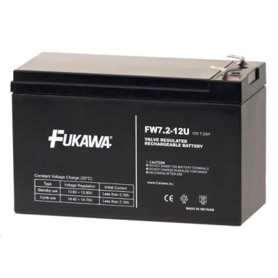 Baterie - FUKAWA FW 7,2-12 F2U (12V/7,2 Ah - Faston 250), konektor - 6.3mm, životnost 5let, FW 7,2-12 F2U