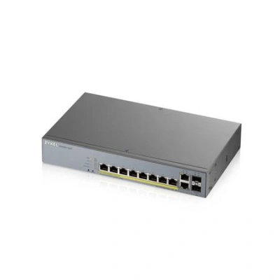Zyxel GS1350-12HP 12 Port smart managed CCTV PoE switch, long range, 130W, 10x GbE, 2x SFP, GS1350-12HP-EU0101F