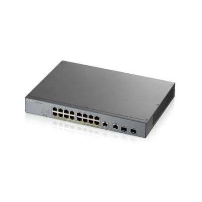 Zyxel GS1350-18HP 18 Port smart managed CCTV PoE switch, long range, 250W, 16x GbE, 2x combo RJ45/SFP, GS1350-18HP-EU0101F