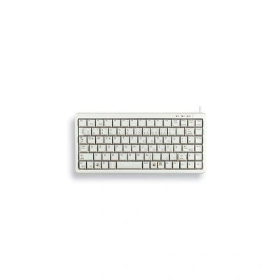 CHERRY klávesnice G84-4100 / lehká / mini/ drátová / USB 2.0 / bílá / EU layout, G84-4100LCMEU-0
