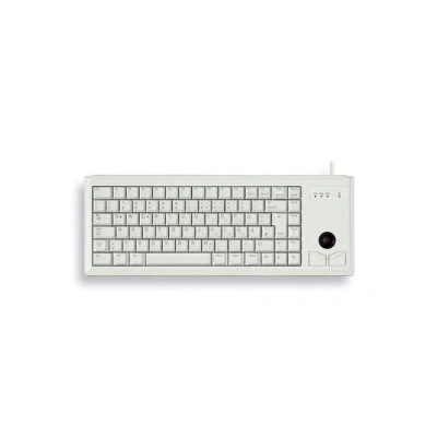 CHERRY klávesnice G84-4400 s trackballem/ drátová/ USB/ ultralehká a malá/ bílá EU layout, G84-4400LUBEU-0