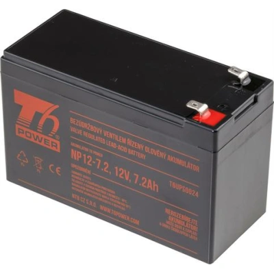 Akumulátor T6 Power NP12-7.2, 12V, 7,2Ah, T6UPS0024