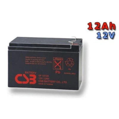 CSB Náhradni baterie 12V - 12Ah GP12120 F2 - kompatibilní s RBC4/6, GP12120F2