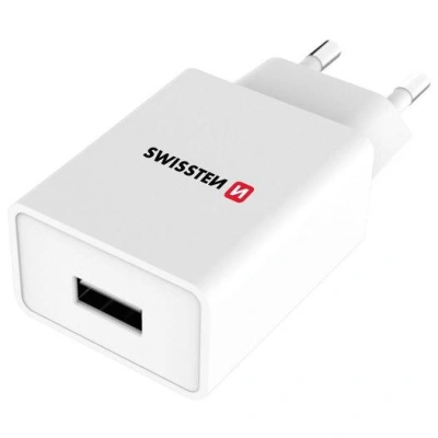 Swissten Síťový Adaptér Smart Ic 1X Usb 1A Power + Datový Kabel Usb / Lightning 1,2 M Bílý