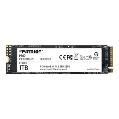 PATRIOT P300 1TB SSD / Interní / M.2 PCIe Gen3 x4 NVMe 1.3 / 2280, P300P1TBM28
