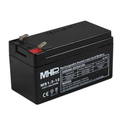Pb akumulátor MHPower VRLA AGM 12V/1,3Ah (MS1.3-12), MS1.3-12