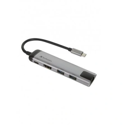 Verbatim USB-C dock,2x USB-A, HDMI, gigabitový ethernet, 49141