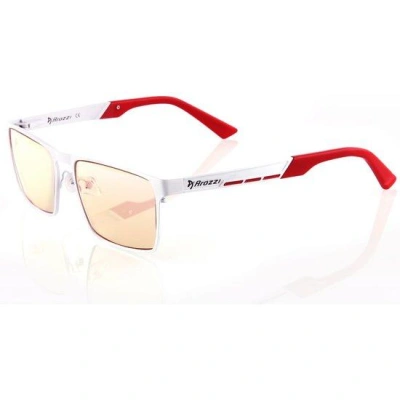 AROZZI herní brýle VISIONE VX-800 White/ bíločervené obroučky/ jantarová skla, VX800-1
