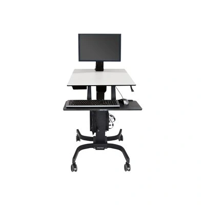 ERGOTRON WorkFit-C, Single LD Sit-Stand Workstation, nastavitelná pojízdná pracovní stanice k stání či sezení, 24-215-085