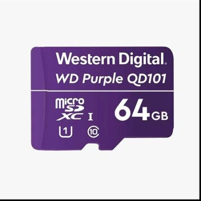 WD PURPLE 64GB MicroSDXC QD101 / WDD064G1P0C / CL10 / U1 /