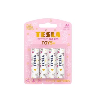 TESLA TOYS+ GIRL alkalická baterie AA (LR06, tužková, blister) 4 ks
