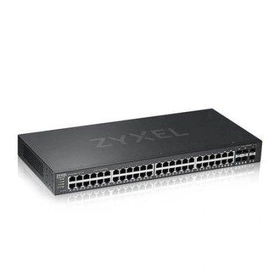 ZyXEL GS2220-50, EU region, 48-port GbE L2 Switch with GbE Uplink (1 year NCC Pro pack license bundled), GS2220-50-EU0101F