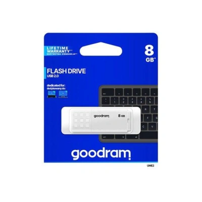 GOODRAM memory USB UME2 8GB USB 2.0 White, UME2-0080W0R11