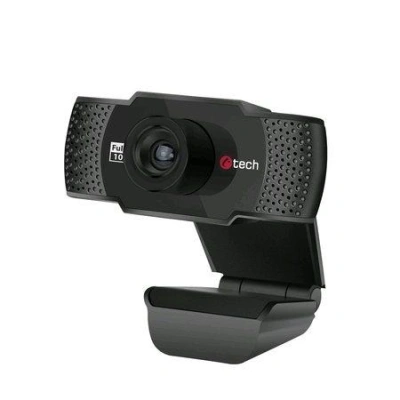 C-TECH webkamera CAM-11FHD/ Full HD 1080p/ MJPEG/YUY2/ mikrofon/ držák/ Plug and Play/ USB 2.0/ kabel 1,5 m/ černá, CAM-11FHD
