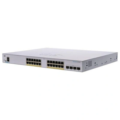 Cisco CBS250-24FP-4G-EU 24-port GE Smart Switch, 24x GbE RJ-45, 4x 1G SFP, PoE+ 370W, CBS250-24FP-4G-EU