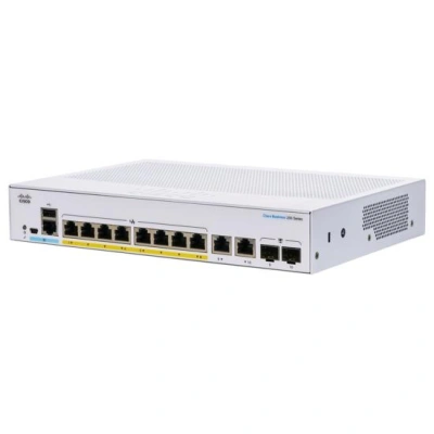 Cisco CBS250-8P-E-2G-EU 8-port GE Smart Switch, 8x GbE RJ-45, 2x 1G Combo, PoE+ 60W, Ext PS, CBS250-8P-E-2G-EU
