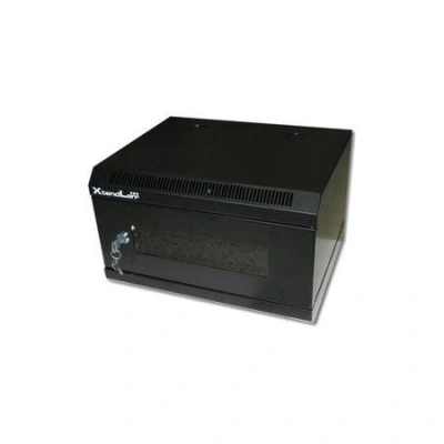 XtendLan Skříň 10", 4U, 280x350, černá, prosklená, WT-4U-2835-BLACK