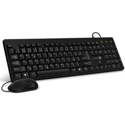 CONNECT IT Combo drátová černá klávesnice + myš, CZ + SK layout, CKM-4000-CS