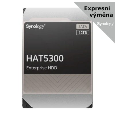 Synology HDD SATA 3.5” 12TB HAT5300-12T, 7200ot./min., cache 256MB, 5 let záruka, HAT5300-12T