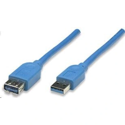 Manhattan 325394 USB 3.0, A-A, prodlužovací, 1m, modrý