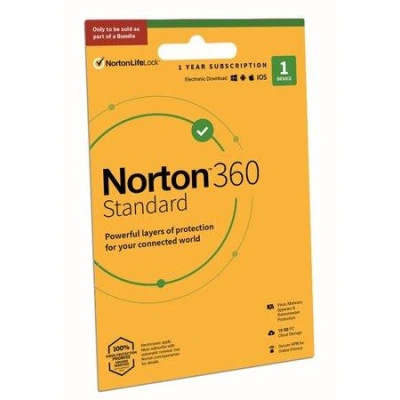 Lenovo PROMO - NORTON 360 STANDARD 10GB +VPN 1 uživatel pro 1 zařízení na 1rok - Karta Attached, 21409391