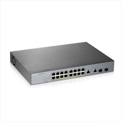 Zyxel GS1350-18HP, 18 Port managed CCTV PoE switch, long range, 250W (1 year NCC Pro pack license bundled), GS1350-18HP-EU0101F